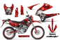 Preview: Bone Collector Rot mit Nummernfeldern für Kawasaki KLX250 2008-2018