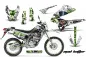 Preview: Mad-Hatter Hintergrund = Weiß, Designfarbe = Grün mit Nummernfeldern für Kawasaki KLX250 2008-2018