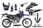 Preview: SilverStar - Silverhaze Hintergrund = Schwarz, Designfarbe = Blau mit Nummernfeldern für Kawasaki KLX250 2008-2018