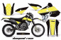 Preview: Diamond Race Background = Black, Design color = Yellow without number plates for Kawasaki KLX400 2000-2016