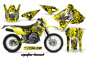Preview: Motorhead Gelb ohne Nummernfeldern für Kawasaki KLX400 2000-2016