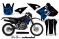 Preview: SilverStar - Reloaded Background = Black, Design color = Blue without number plates for Kawasaki KLX400 2000-2016