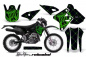Preview: SilverStar - Reloaded Background = Black, Design color = Green without number plates for Kawasaki KLX400 2000-2016