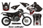 Preview: Bone Collector Schwarz mit Nummernfeldern für Kawasaki KLX400 2000-2016