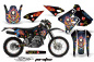Preview: Ed-Hardy - Pirates Blau mit Nummernfeldern für Kawasaki KLX400 2000-2016