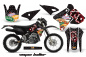 Preview: Vegas Baller Schwarz mit Nummernfeldern für Kawasaki KLX400 2000-2016