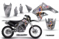 Preview: T-Bomber Silber ohne Nummernfeldern für Kawasaki KLX450 2008-2022