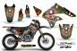 Preview: Ed-Hardy - Pirates Grün mit Nummernfeldern für Kawasaki KLX450 2008-2022