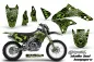 Preview: Skull N Hammers Green mit Nummernfeldern für Kawasaki KLX450 2008-2022