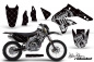 Preview: SilverStar - Reloaded Hintergrund = Schwarz, Designfarbe = Silber mit Nummernfeldern für Kawasaki KLX450 2008-2022