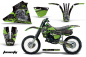 Preview: Toxicity Hintergrund = Schwarz, Designfarbe = Grün mit Nummernfeldern für Kawasaki KX125 1983-1985