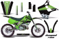 Preview: Diamond Race Hintergrund = Schwarz, Designfarbe = Grün ohne Nummernfeldern für Kawasaki KX125/250 1990-1991