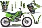 Preview: Mad-Hatter Hintergrund = Grün, Designfarbe = Grün ohne Nummernfeldern für Kawasaki KX125/250 1990-1991