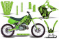 Preview: SilverStar - Reloaded Hintergrund = Grün, Designfarbe = Schwarz ohne Nummernfeldern für Kawasaki KX125/250 1990-1991