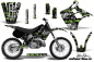 Preview: SilverStar - Silverhaze Hintergrund = Schwarz, Designfarbe = Grün ohne Nummernfeldern für Kawasaki KX125/250 1990-1991