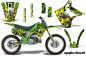 Preview: Motorhead Grün mit Nummernfeldern für Kawasaki KX125/250 1990-1991