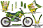 Preview: Motorhead Mandy Grün mit Nummernfeldern für Kawasaki KX125/250 1990-1991