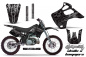 Preview: Skulls N Hammers Schwarz mit Nummernfeldern für Kawasaki KX125/250 1992-1993