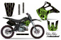 Preview: SilverStar - Reloaded Hintergrund = Schwarz, Designfarbe = Grün mit Nummernfeldern für Kawasaki KX125/250 1992-1993