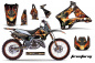 Preview: Firestorm Black with number plates for Kawasaki KX125/250 1994-1998
