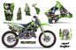 Preview: Mad-Hatter Hintergrund = Grün, Designfarbe = Silber mit Nummernfeldern für Kawasaki KX125/250 1994-1998