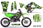 Preview: Mad-Hatter Hintergrund = Grün, Designfarbe = Grün ohne Nummernfeldern für Kawasaki KX125/250 1999-2002