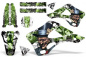 Preview: Mad-Hatter Hintergrund = Weiß, Designfarbe = Grün ohne Nummernfeldern für Kawasaki KX125/250 1999-2002