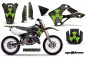 Preview: Meltdown Hintergrund = Schwarz, Designfarbe = Grün ohne Nummernfeldern für Kawasaki KX125/250 1999-2002