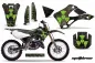 Preview: Meltdown Hintergrund = Schwarz, Designfarbe = Grün ohne Nummernfeldern für Kawasaki KX125/250 1999-2002