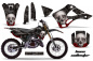 Preview: Bone Collector Schwarz mit Nummernfeldern für Kawasaki KX125/250 1999-2002