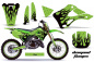 Preview: Meltdown Hintergrund = Grün, Designfarbe = Schwarz mit Nummernfeldern für Kawasaki KX125/250 1999-2002