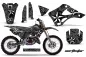 Preview: Northstar Hintergrund = Schwarz, Designfarbe = Weiß mit Nummernfeldern für Kawasaki KX125/250 1999-2002