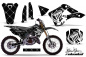 Preview: SilverStar - Reloaded Hintergrund = Schwarz, Designfarbe = Weiß mit Nummernfeldern für Kawasaki KX125/250 1999-2002