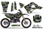 Preview: SilverStar - Silverhaze Hintergrund = Schwarz, Designfarbe = Grün mit Nummernfeldern für Kawasaki KX125/250 1999-2002
