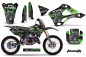 Preview: Toxicity Hintergrund = Schwarz, Designfarbe = Grün mit Nummernfeldern für Kawasaki KX125/250 1999-2002