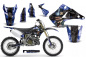 Preview: Mad-Hatter Hintergrund = Blau, Designfarbe = Schwarz ohne Nummernfeldern für Kawasaki KX125/250 2003-2016