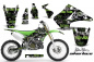 Preview: SilverStar - Silverhaze Hintergrund = Schwarz, Designfarbe = Grün ohne Nummernfeldern für Kawasaki KX125/250 2003-2016