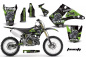 Preview: Toxicity Hintergrund = Schwarz, Designfarbe = Grün ohne Nummernfeldern für Kawasaki KX125/250 2003-2016
