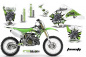 Preview: Toxicity Hintergrund = Weiß, Designfarbe = Grün ohne Nummernfeldern für Kawasaki KX125/250 2003-2016