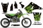 Preview: SilverStar - Reloaded Hintergrund = Schwarz, Designfarbe = Grün mit Nummernfeldern für Kawasaki KX125/250 2003-2016