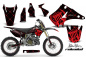 Preview: SilverStar - Reloaded Hintergrund = Schwarz, Designfarbe = Rot mit Nummernfeldern für Kawasaki KX125/250 2003-2016