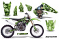 Preview: Mad-Hatter Background = Green, Design color = Green without number plates for Kawasaki KX250F 2004-2005