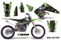 Preview: Mad-Hatter Background = Green, Design color = Black without number plates for Kawasaki KX250F 2004-2005