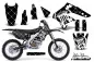 Preview: SilverStar - Reloaded Hintergrund = Schwarz, Designfarbe = Weiß mit Nummernfeldern für Kawasaki KX250F 2006-2008