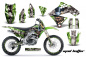 Preview: Mad-Hatter Background = Green, Design color = Silver with number plates for Kawasaki KX250F 2009-2012