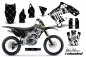 Preview: SilverStar - Reloaded Background = Black, Design color = White with number plates for Kawasaki KX250F 2009-2012