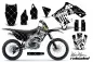 Preview: SilverStar - Reloaded Hintergrund = Schwarz, Designfarbe = Weiß mit Nummernfeldern für Kawasaki KX250F 2009-2012