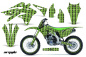 Preview: Argyle Grün mit Nummernfeldern für Kawasaki KX250F 2013-2016