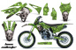 Preview: Bone Collector Grün mit Nummernfeldern für Kawasaki KX250F 2013-2016