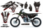 Preview: Bone Collector Schwarz mit Nummernfeldern für Kawasaki KX250F 2013-2016